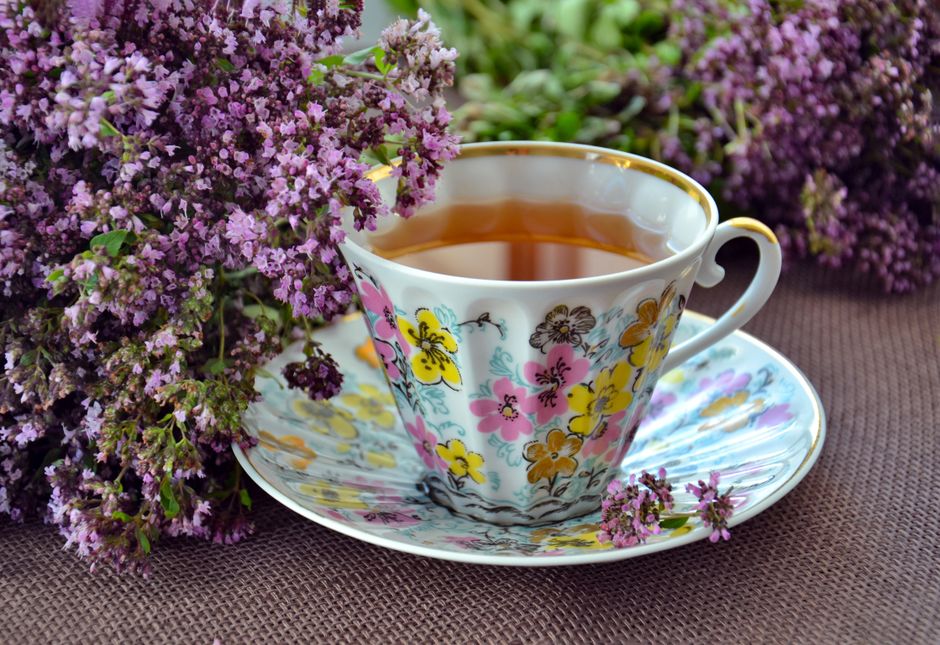 Lila árnyalatú levendula tea